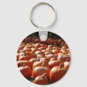 Pompoenveld Herfst Oogst Fotografie Sleutelhanger (Achterkant)
