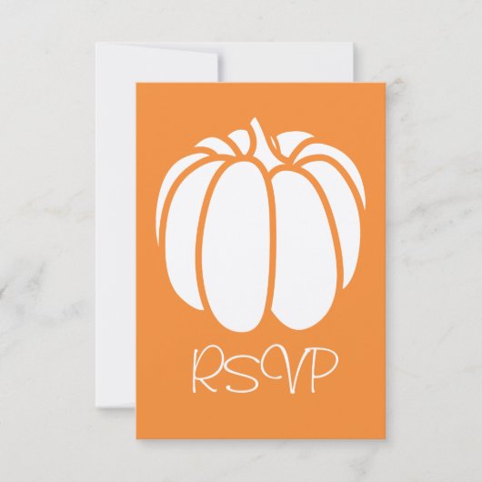 Pompoenveld in Orange RSVP Kaart (Voorkant)