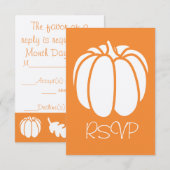 Pompoenveld in Orange RSVP Kaart (Voorkant / Achterkant)