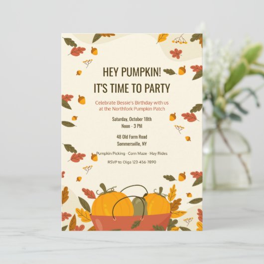 Pompoenveld Kaart (Staand voorkant)