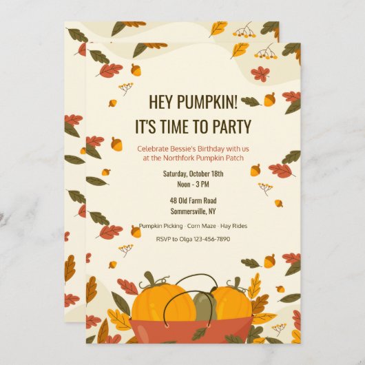 Pompoenveld Kaart (Voorkant / Achterkant)