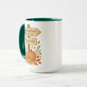 Pompoenveld Navigator | Halloween Cadeaus Mok (Voorkant links)