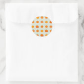 Pompoenveld Ronde Sticker (Tas)