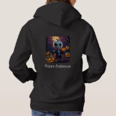 Pompoenveld Skelet Gezel Hoodie (Achterkant)