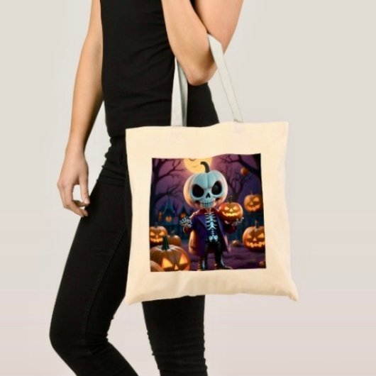 Pompoenveld Skelet Gezel Tote Bag