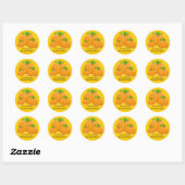 Pompoenveld sticker / sticker / label (Vel)