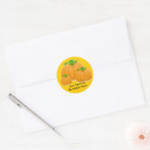 Pompoenveld sticker / sticker / label (Envelop)