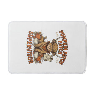 Pompoenveld-supervisor Highland-koe vintage T-shir Badmat