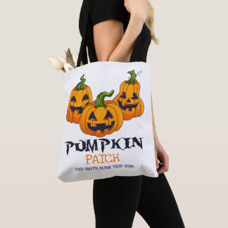 Pompoenveld Trick or Treat of Gezinsherfstuitstap Tote Bag