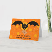 Pompoenveld Vleermuizen Halloween Kaart (Achterkant)