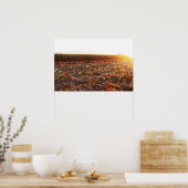 Pompoenveld Zonsondergang C Poster (Keuken)