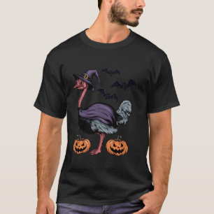 Pompoenvleermuis heks kostuum struisvogel Hallowee T-shirt