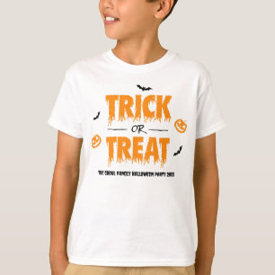 Pompoenvleermuis Trick or treat Light Theme Kinder T-shirt