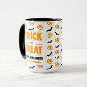 Pompoenvleermuis Trick or treat Mok (Voorkant links)