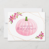 Pompoenvlees Baby shower Stamboes Kaart (Achterkant)