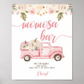 Pompoenwagen Baby shower Momosa Bar Poster (Voorkant)