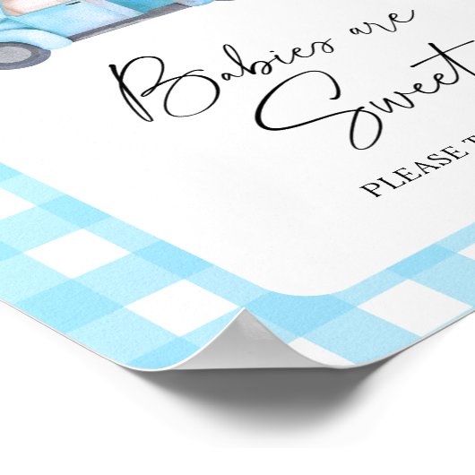 Pompoenwagen - baby's zijn zoet poster (Hoek)