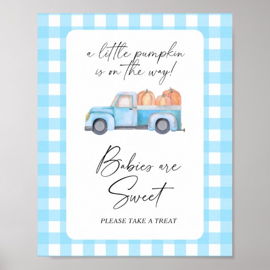 Pompoenwagen - baby's zijn zoet poster (Voorkant)