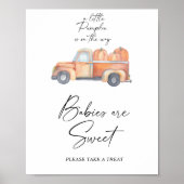 Pompoenwagen - baby's zijn zoet poster (Voorkant)