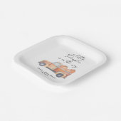 Pompoenwagen - Kleine pompoen is onderweg Papieren Bordje (Gebogen)