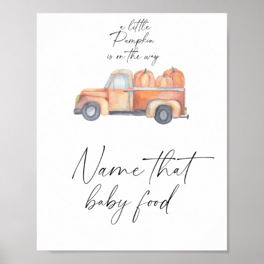 Pompoenwagen - noem dat baby eten poster (Voorkant)