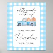 Pompoenwagen - raad hoeveel pompoenen poster (Voorkant)