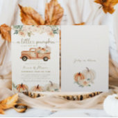 Pompoenwagen Sinaasappel Herfst Neutraal Baby show Kaart