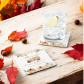 Pompoenwagen Sinaasappel Herfst Neutraal Baby show Kartonnen Onderzetters