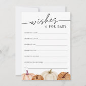 Pompoenwensen voor Baby Kaart (Voorkant)
