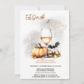 Pompoenwijn Kostuums & Cocktail Halloween Kaart (Voorkant)