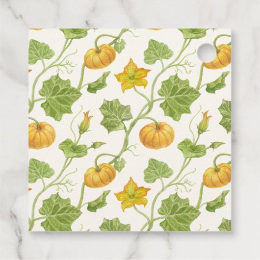 pompoenwijnpatroon bedankjes labels (Achterkant)