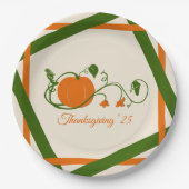 pompoenwijnrooster papieren bordje (Voorkant)