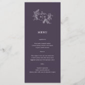 Pompoenwijnstokken donkere pruim Paarse Monogram b Menu (Voorkant)