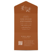 Pompoenwijnstokken Huwelijk Monogram met RSVP All In One Uitnodiging