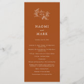 Pompoenwijnstokken Trouwprogramma Programmakaart (Voorkant)