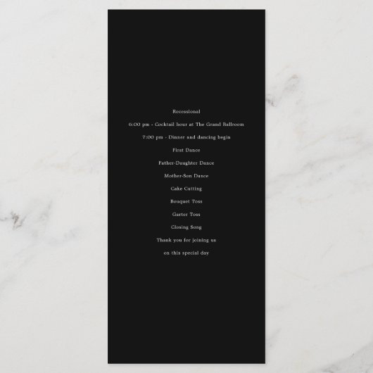 Pompoenwijnstokken Trouwprogramma Programmakaart (Achterkant)