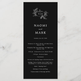 Pompoenwijnstokken Trouwprogramma Programmakaart