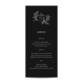 Pompoenwijnstokken Zwart Monogram Bruiloft Menu