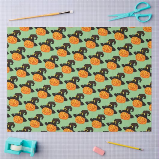 Pompoenwitch Halloween-weefselpapier Tissuepapier (Craft)