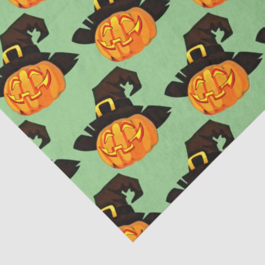 Pompoenwitch Halloween-weefselpapier Tissuepapier (Detail)