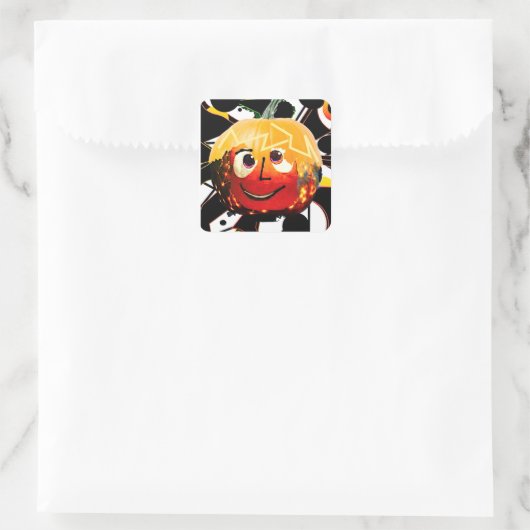 POMPOENZON VIERKANTE STICKER (Tas)