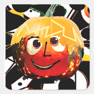 POMPOENZON VIERKANTE STICKER