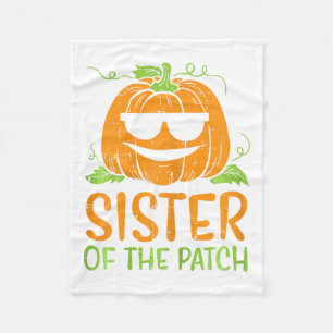 pompoenzuster van de "Patch Halloween"-familie Fleece Deken
