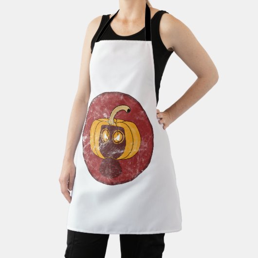 Pompogasmasker Halloween-ontwerp Schort (Insitu)