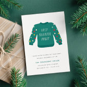 Pompom Ugly Sweater Party Kaart