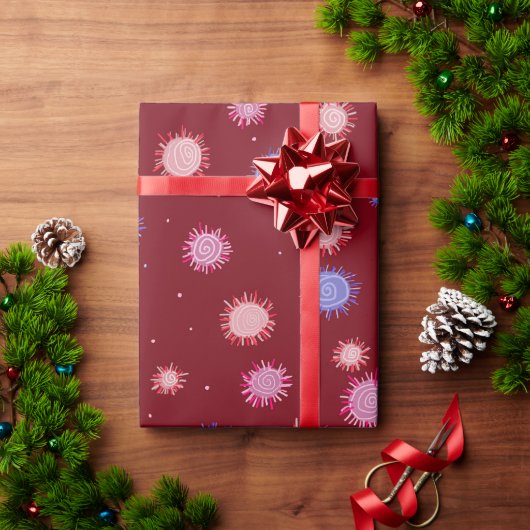 pompomen cadeaupapier (Feestdagen Geschenken)