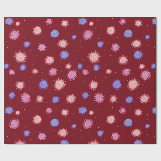 pompomen cadeaupapier (Vlak)