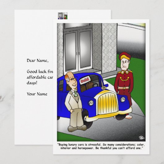 Pompous Auto Platte Kaart (Voorkant / Achterkant)