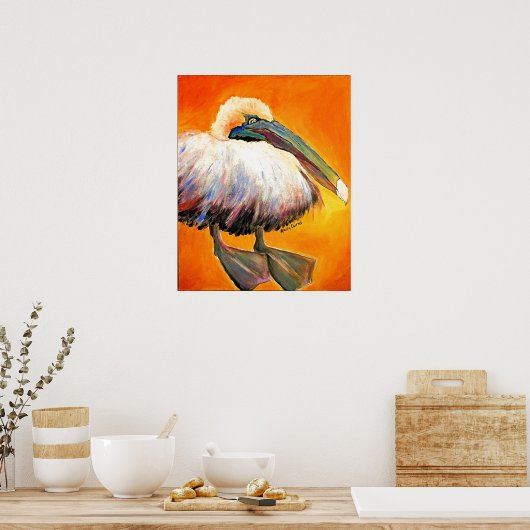Pompous Pelican Poster (Keuken)