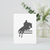 Pomppaard silhouet - Kies achtergrondkleur Briefkaart (Staand voorkant)